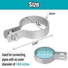 10 Pack Tension Bands For 1-5 8  Chain Link Fence Posts - 1-5 8   Silver 