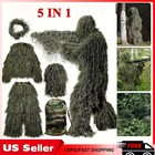 5 In 1 Ghillie Suit 3d Camouflage Apparel Camo Tactical Hunting For Adults youth