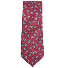 Savile Row Mens Silk Tie Red Paisley Classic Made Usa Neckwear Necktie