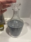 Vintage Mcm Mini Liquor Decanter   6 Shot Glasses Retro Houndstooth France