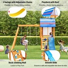 3 In1 Outdoor Swing Set Wooden Children s Playset With Slide For Garden Backyard