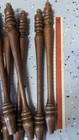 Set Of 9 Vintage Mid Century Turned Wood Table Legs - 13 Inch