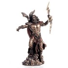 Zeus Greek God Of The Sky 7 5  Cold Cast Resin Bronze Finish Sculpture Figurine