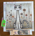 Diamond Painting Kit Garden Cat 15 7  X 15 7 