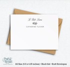 Personalized Notecard Set  Custom Stationery  Flat Notecards With Envelopes A2