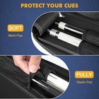 Pool Cue Case 2x2 Pool Stick Case Holds 2 Sticks W 2 Accessory Zipper Pockets