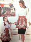 Christmas Apron Pattern Tree Skirt Pillows Table Cloth Butterick 4605 Uncut