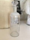 Vintage Antique Apothecary Pharmacy Bottle Label Under Glass Stopper Tr valer am