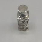 Hecho En Mexico Perfume Bottle Vintage Miniature Engraved Sterling Silver Glass 