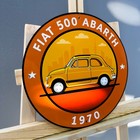 Fiat 500 Abarth 1970 Heavy Metal Sign     Italian Garage Decor     30 Cm  11 8    