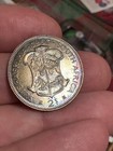 1957 South Africa S  dafrika Silver 2 Shillings Rainbow Toner Beautiful Coin
