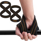 Rdx Weight Lifting Straps Figure 8  Anti Slip Strap With Cuffs Wrist Support