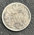 1885 Canada 5 Cents Silver Coin