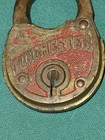 Vintage Brass Padlock Lock - No Key