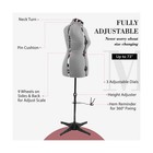 Dress Forms For Sewing  Grey Female Mannequin Adjustable Size 6-14  Pin Able    