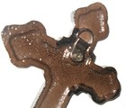 Small Rustic Black Victorian Decorative Cast Iron Wall Cross