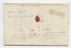 1836 New York City 1 Cent Drop Rate Stampless Bill Of Lading  k 1433 