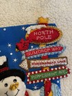Finished Completed Bucilla Christmas Felt Stocking  destination North Pole 