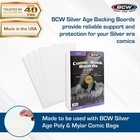 100 Pack  - Bcw Silver Age Comic Book Backer Boards Acid Free 24pt 7  X 10 1 2 