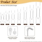 5 Pack Plate Hangers For Wall  Suitable For 6-8 Inch Art Plate  Stainless Ste   