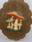 Vintage Mushroom Plaque Hangers Wall Decor Art 1970s Retro  2  Pressed Foam