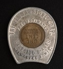 1947 Encased Wheat Penny Good Luck Token Perma-stone Corp Milwaukee Wi Horseshoe