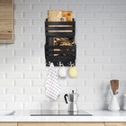 Rustic Organizer Wall Mount With 4 Key Hooksholder Wall Mounted   hanging Organ   