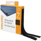 Velcro Sticky Back Fabric Tape 1 0ft No Sew Hemming Strip Roll Black Nylon