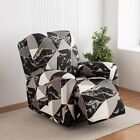 Printed Stretch Recliner Cover  Side Pockets  Home Decor Protection  Stylish