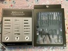 Man Logic 18-piece Grooming Essentials Stainless Kit W  Case  Green