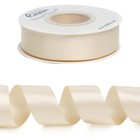 1 Pcs Cream Double Faced Satin Ribbon Floral Bows Gift Wrapping X 25 Yards