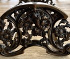 Vintage Judd 9809 Cast Bronze Expandable Book Rack Ends Floral 8-14   