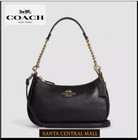 Coach Ca209 Teri Shoulder Bag Hand Bag Black Refined Pebble Leather Outlet New