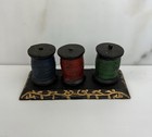 Vintage Cast Iron Sewing Machine Spool Holder Ornate Home Decor