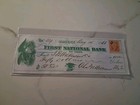 Sling s     rare  50 1866 First National Bank Check New York Antique Eagle      Art 
