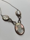 Antique Mother Of Pearl Cameo Necklace
