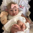 Cloth Body Reborn Baby Doll Hani Lifelike Newborn Dolls Rooted Hair Handmade 22 