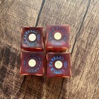 2 Pair Vintage Dice Little Caesars Hotel   Casino Las Vegas Nevada Gun Red White