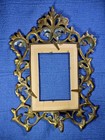 Antique Victorian Ornate Brass Standing Picture Frame