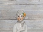 Vintage Half Doll Porcelain Figurine Marked Japan Pin Cushion Doll