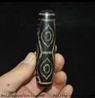 3 6 old Tibetan Buddhism Agate Carved Dzi Prayer Bead Pray Bless Amulet Pendant