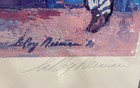 Leroy Neiman Steve Garvey Signed Dodgers Baseball Poster 31x41 Framed 1980