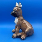 Hardie Arnita 1950s California Pottery  Figurine Of A Bandaged Boxer Puppy Dog