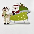 Happy Everything Coton Colors Christmas Santa Sleigh Attachment Ceramic 5 5   