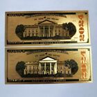 1 Pc Colorized  100 Dollar Bill Gold Foil Banknote Donald Trump 2024 President