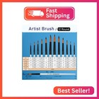 Falling In Art Paint Brushes Set  12 Pcs Nylon Professional Round Paint Brushes 