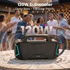 Gearit Boom 120w Portable Bluetooth Speaker Outdoor Ipx6 Stereo Bass Karoake
