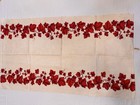 Vintage Mcm Startex  Mills Cotton Kitchen Towel  Nos Red Ivy Tag