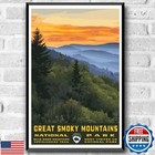 Great Smoky Mountains National Park Vintage-style Travel Poster - 8x10-12x18-