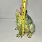 Tall Ceramic Frog Figurine Vase Hand Painted Italy By Artist J Willfred 9  Tall